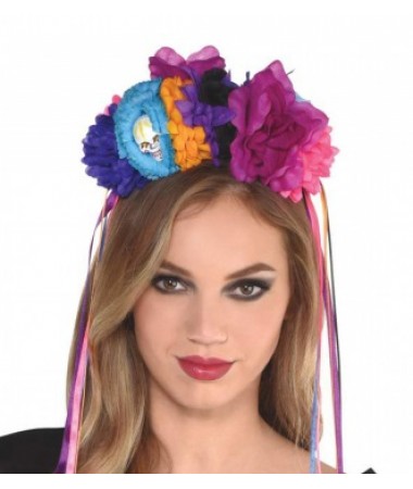 Neon Day of the Dead Floral Headpiece BUY